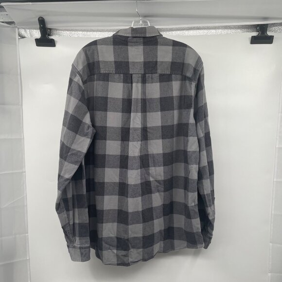 Eddie Bauer Men's Check Flannel Shirt Long Sleeve Classic Fit Gray Size TL - Picture 7 of 9